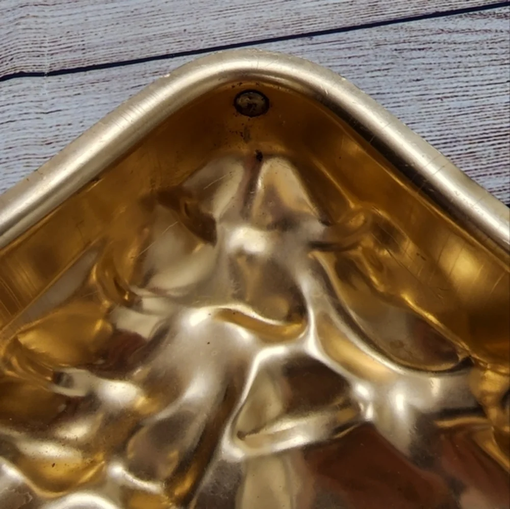 Vintage‎ Copper Aluminum Christmas Tree Jello Salad Mold Pan